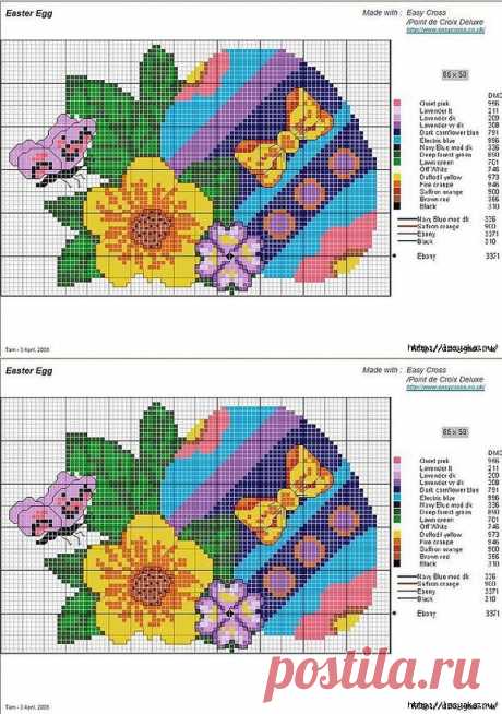 Пасхальная вышивка - схемы и идеи.
