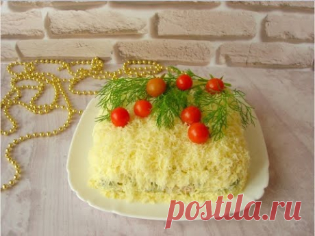 НОВОГОДНИЙ САЛАТ с Кальмарами.  Новинка!