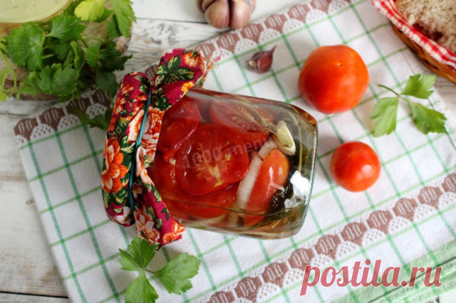Помидоры дольками с луком и маслом на зиму рецепт с фото пошагово - 1000.menu