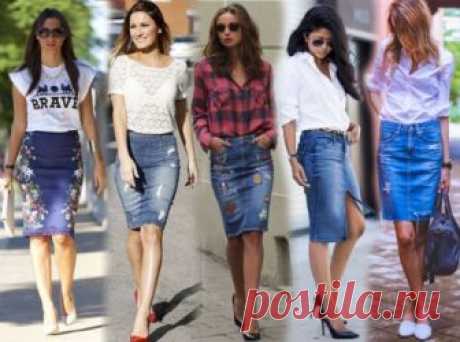 Джинсовые юбки - как выбрать по типу фигуры и с чем сочетать