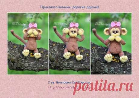Обезьянка крючком. МК | Вязаные игрушки. Мастер-классы, схемы, описание.