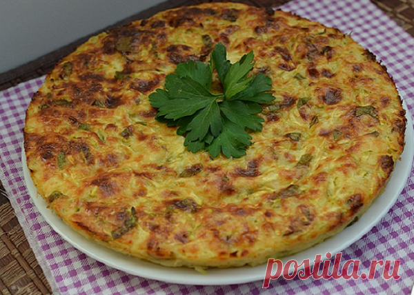 Диетическая запеканка из кабачков и зеленого лучка | Вкуснотень | Яндекс Дзен