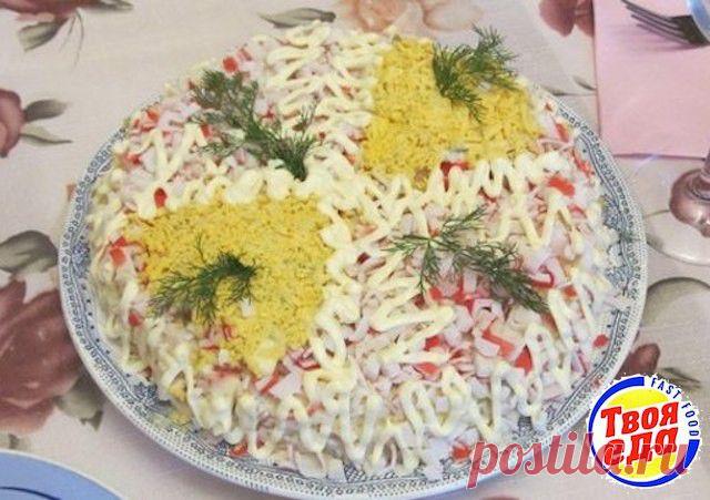 Нежный салат из крабовых палочек