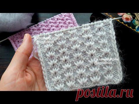 Красивый рельефный узор спицами