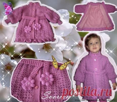 пальто и шапочка дочурке на осень.