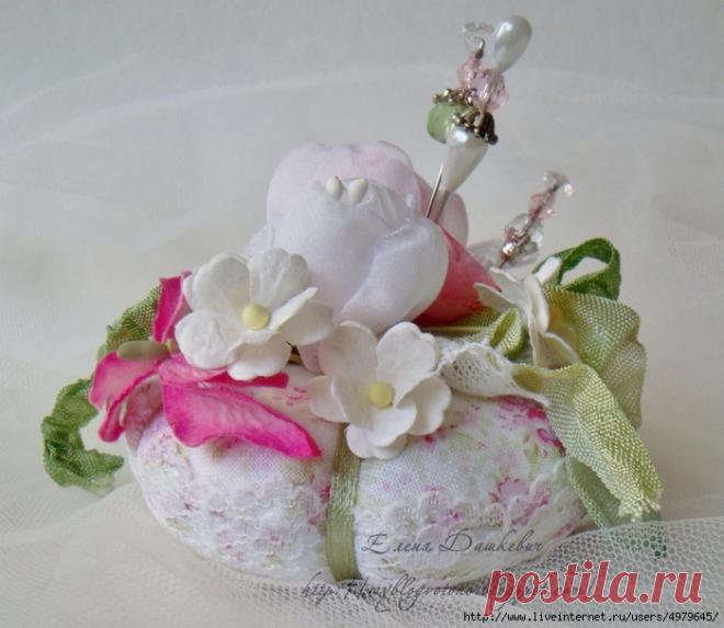 МК - ВИНТАЖНАЯ ИГОЛЬНИЦА В СТИЛЕ ШЕББИ ШИК