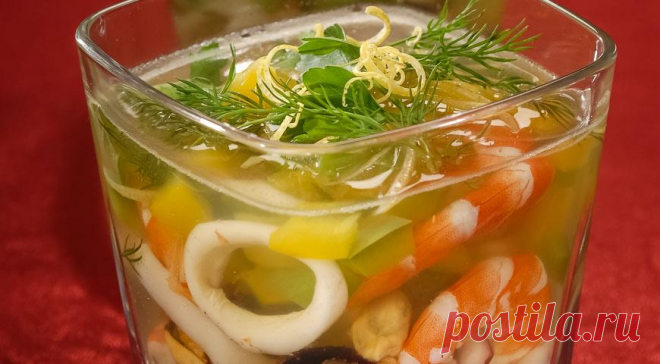 Заливное Морское дно, пошаговый рецепт с фото