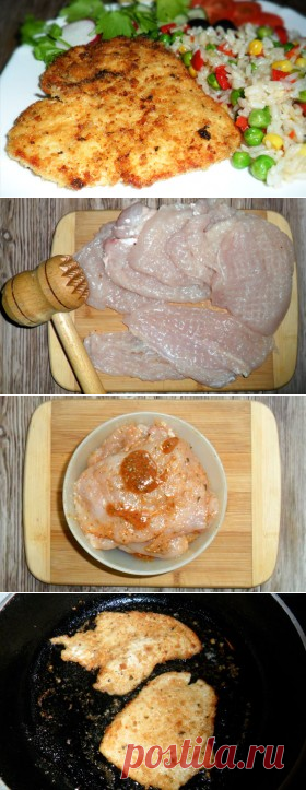 Сочные отбивные из куриной грудки — рецепт пошаговый
