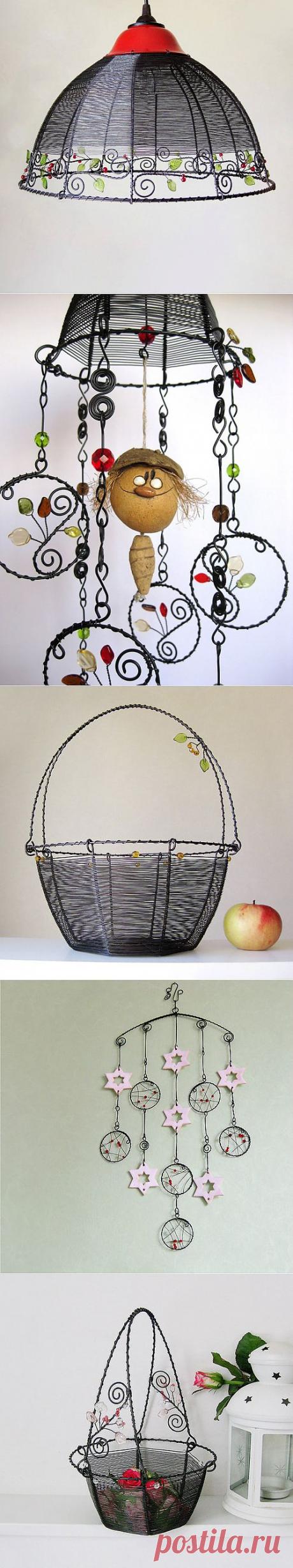 Изделия, винтажный декор из проволоки от ha.sla.