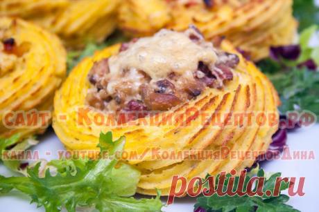 Картофельные гнезда с двумя вкусными начинками