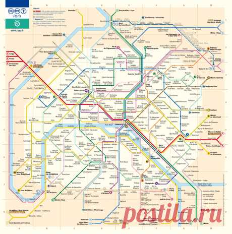 Схема метро Парижа, интерактивная карта станций метро Парижа на русском языке