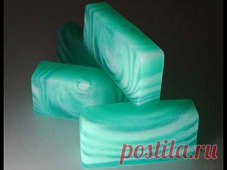▶ Хвойное мыло со свирлами. Conifer soap with swirls. - YouTube