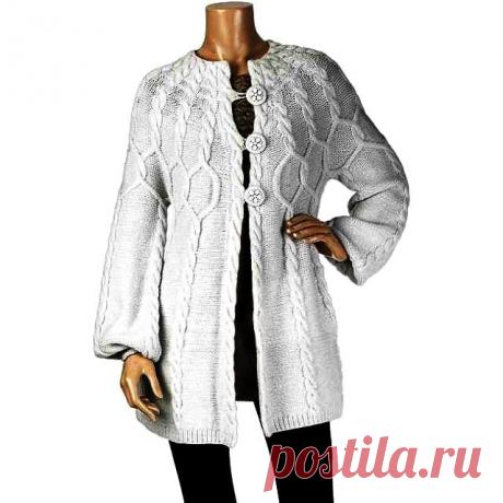 Белый кардиган