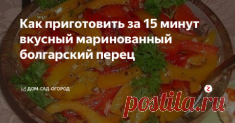 Как приготовить за 15 минут вкусный маринованный болгарский перец Быстрая и вкусная закуска, выручает, когда нет времени. В нашей семье эта закуска безумно пользуется популярностью в сочетании с картофельным пюре. Картошка не успевает свариться, а перчик уже готов. Этот перчик не закатываем в банки, готовим "на поесть", благо перец круглый год в продаже. Вкус заметно отличается от консервированного, обязательно попробуйте.
Ингредиенты:
• 500 грамм болгарского пе