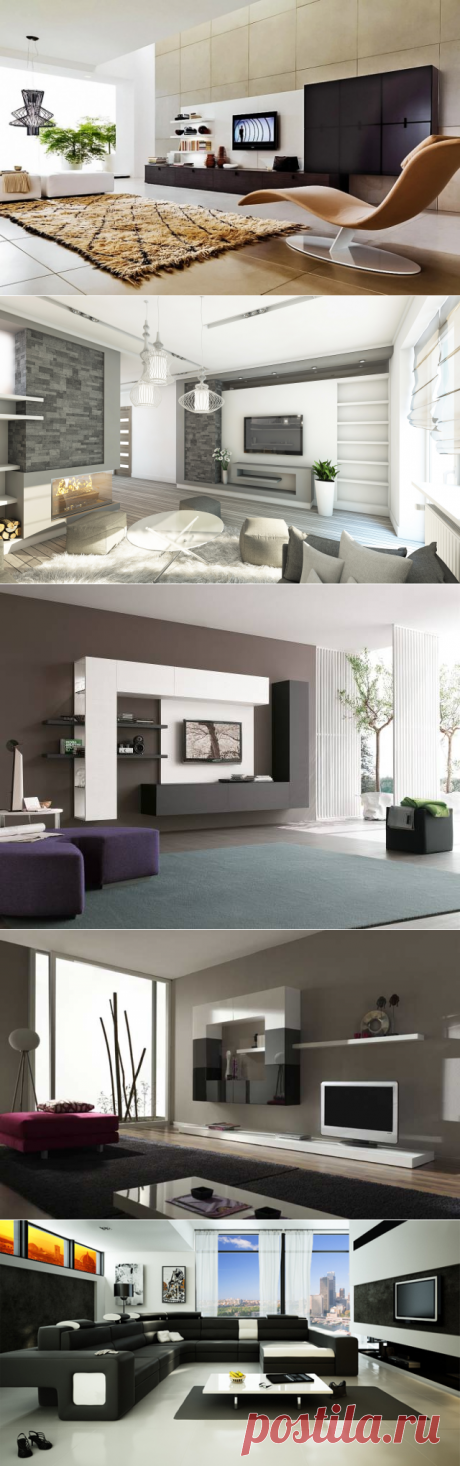 Living Room in the High-Tech Style | Interior Design Pictures