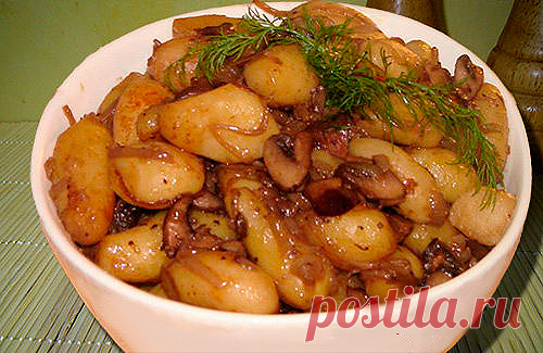 Картофель с грибами — Моя кухня