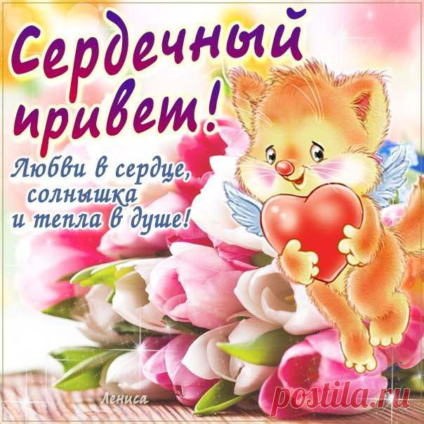 Открытки Привет дорогая  Музыкальная анимация Привет