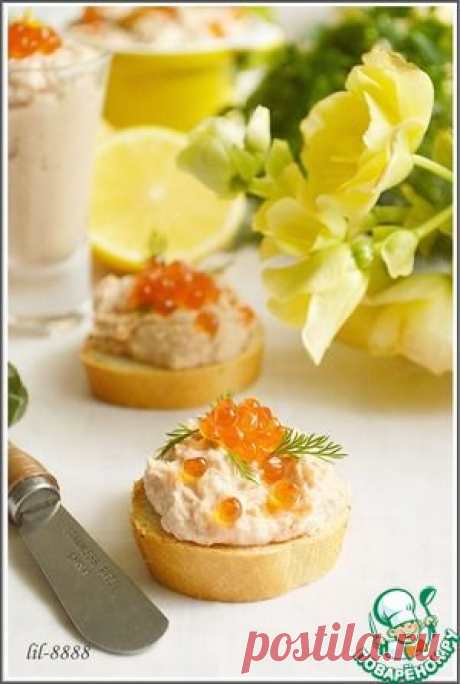 Рыбный паштет с креветками и икрой - кулинарный рецепт