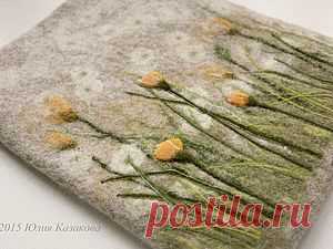 Мастер-класс по валянию чехла для планшета с рисунком в сочетании техник мокрого и сухого валяния, часть 1 - Ярмарка Мастеров - ручная работа, handmade