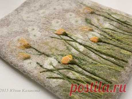 Мастер-класс по валянию чехла для планшета с рисунком в сочетании техник мокрого и сухого валяния, часть 1 - Ярмарка Мастеров - ручная работа, handmade