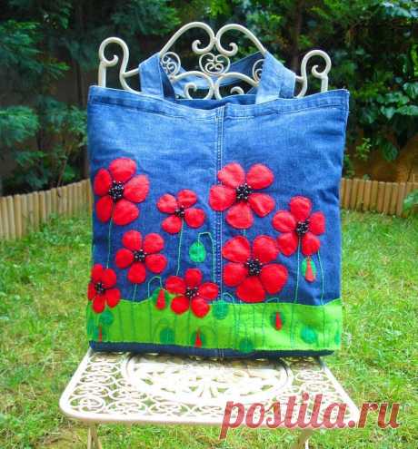 Несложные hand made идеи Красивые сумки с аппликацией