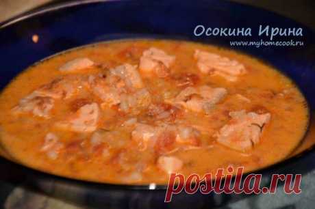 Сырный супчик с сёмгой и гречкой