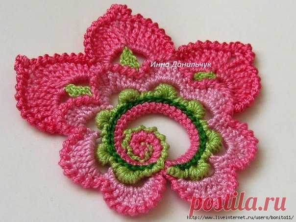 Красивые мотивы ирландского вязания.