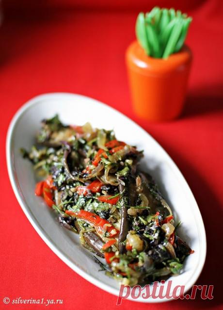 Баклажаны со свежей зеленью