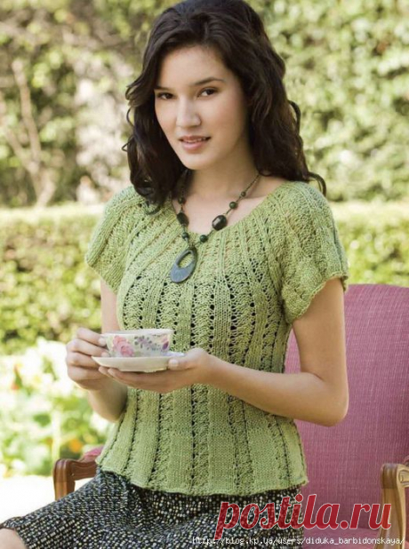 Lacy Ribbed Top (Creative Knitting 2009-07)