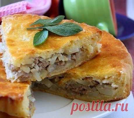 Лучшие кулинарные рецепты: Пирог с мясом и картофелем