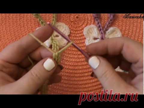 Вязание крючком милой бабочки-закладки - YouTube