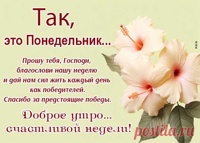 С Понедельником! Хорошей недели!