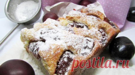 Пирог с маскарпоне и сливой, пошаговый рецепт с фото