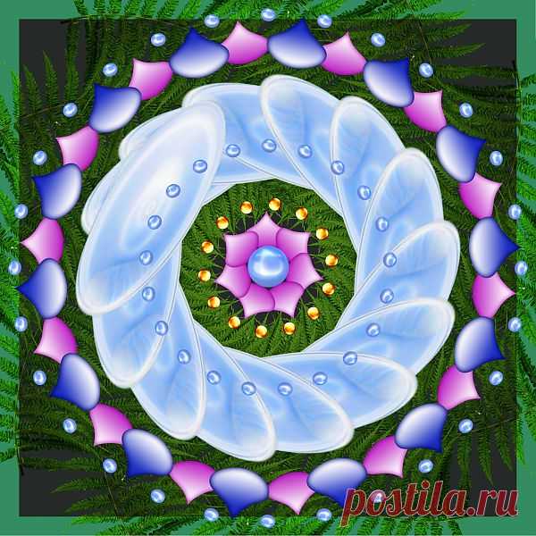 Blue Digital Mandala  Free Stock Photo HD - Public Domain Pictures