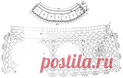 Воротничок из ажурных мотивов