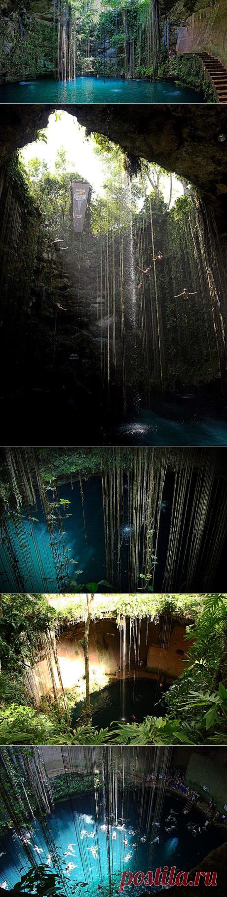 Сенот Ик-Киль (Cenote Ik Kil) - подземный колодец, фото и статья