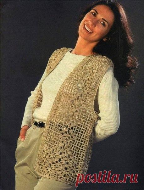 жилет крючком