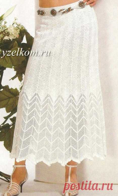 Юбка длинная вязаная крючком
