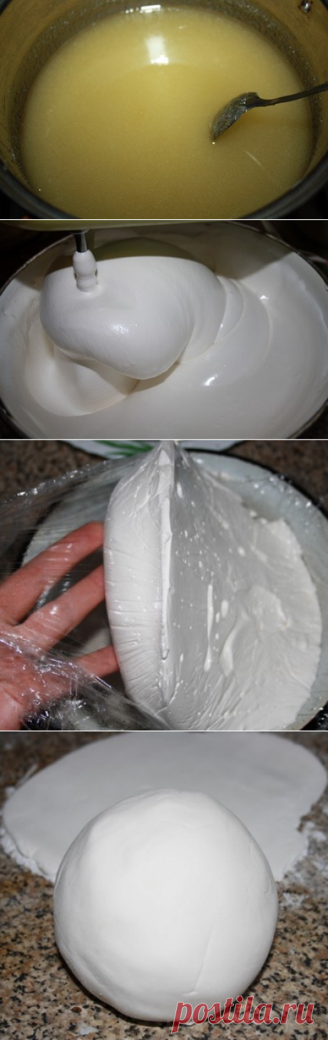 Маршмеллоу своими руками и белоснежная мастика из них : Мастика, марципан, кремы