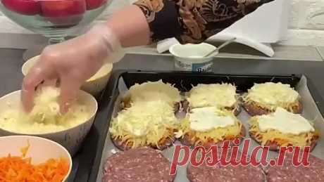 Стожки из фарша.