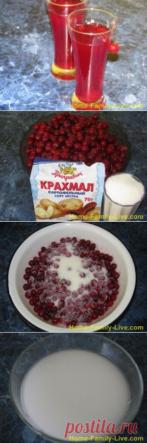 Вишневый кисель - рецепт киселя из замороженной вишниКулинарные рецепты