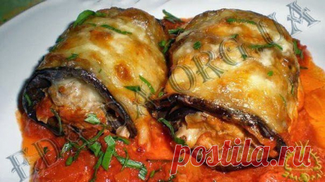 шеф-повар Одноклассники: Баклажанные рулетики с мясным фаршем