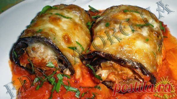 шеф-повар Одноклассники: Баклажанные рулетики с мясным фаршем