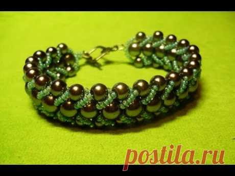 Браслет. Техника " Плоский американский жгут" / Bracelet. The technique of " Flat American harness"