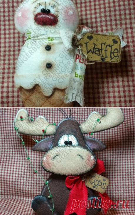 Hand-crafted Patterns Primitives Wool Felt and от GingerberryCreek