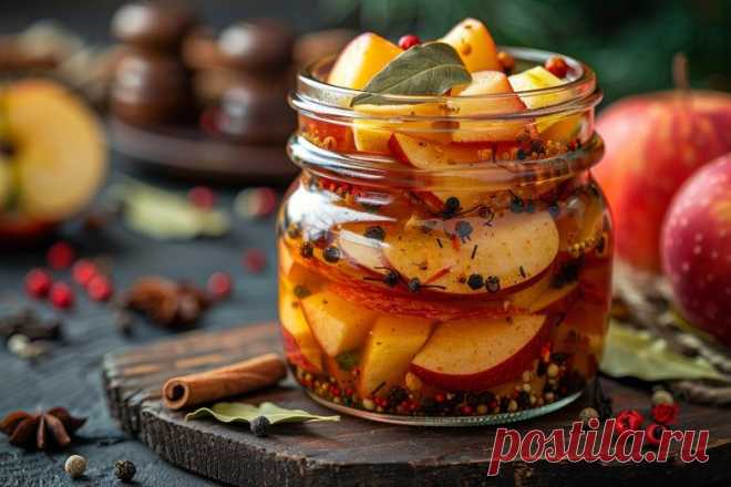 Готовим маринованные яблоки на зиму: простая и вкусная закуска к мясу Маринованные яблоки отлично дополнят блюда из мяса и птицы. Делимся пошаговым рецептом простой в приготовлении закуски.