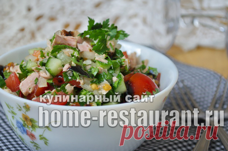 Салат из тунца консервированного: рецепт классический