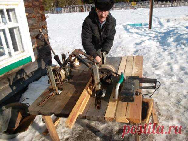 Домашняя пилорама своими руками из старого мотоцикла 