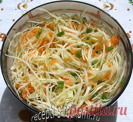 Салат из капусты с морковью и маслом - пошаговый рецепт с фото.