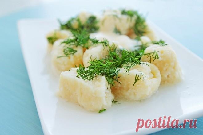 Ленивые вареники с творогом и зеленью